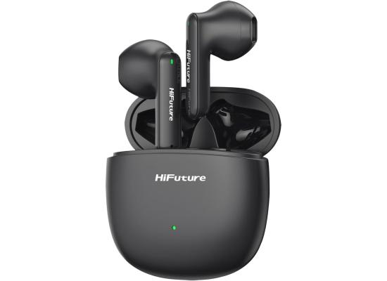 HiFuture Colorbuds2 TWS Earphones, Bluetooth 5.3, 20 Hours Playtime, IPX5 Sweatproof, ENC for Calls, Dynamic Bass, Wireless Earbuds - Black